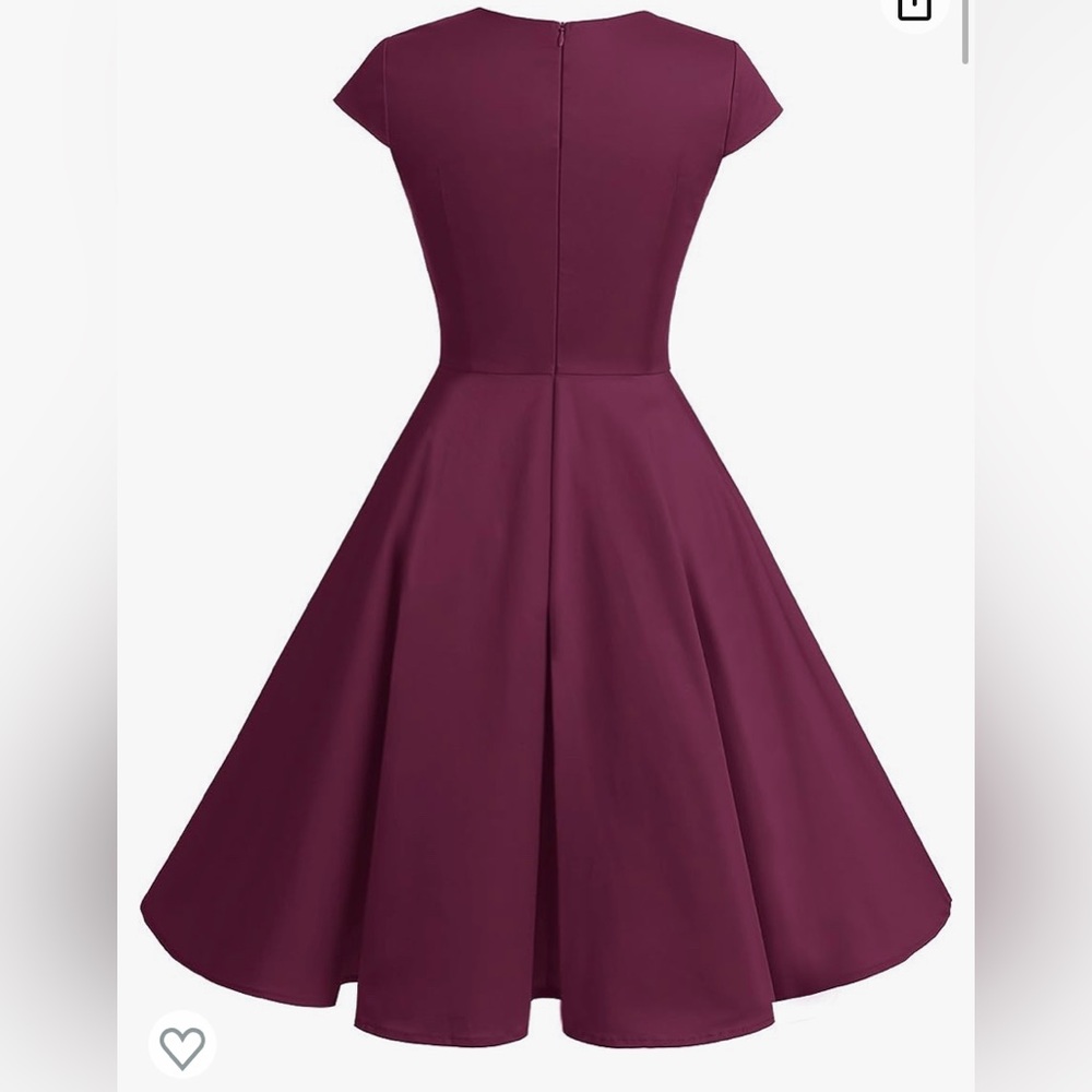 NWOT - Bbonlinedress Women Short 1950s Retro Vintage Cocktail Party Swing Dress - Picture 3 of 5